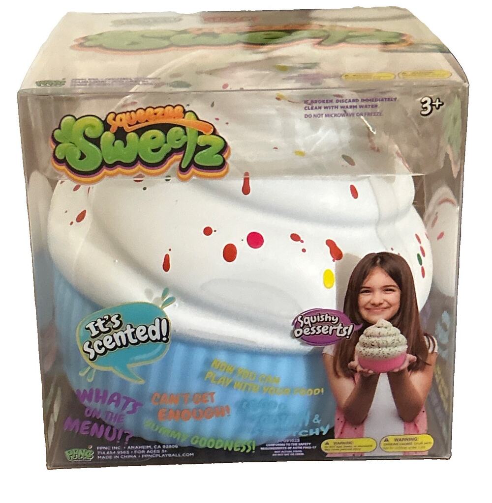 PPNC Squeezee Sweetz Large Scented Cupcake Squishy Toy Blue NEW